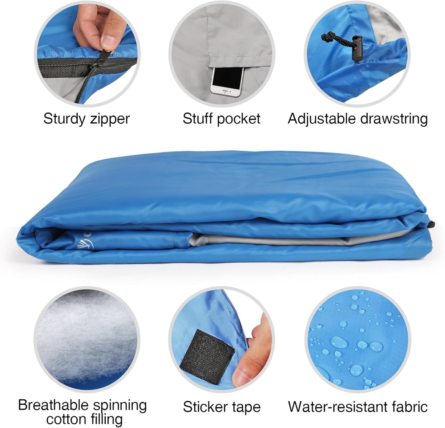 REDCAMP Ultra Lightweight Sleeping Bag for Backpacking, Hiking, Comfort for Adults Warm Weather, with Compression Sack