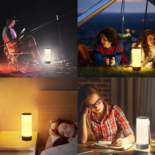 LSTVZSNRX Modern Design Donut Table Lamp, LED Bedside Desk Lamp with Durable Shade, Rotomolded Small 3-Color Dimmable Nightstand Lamps (Not Glass) (Black)