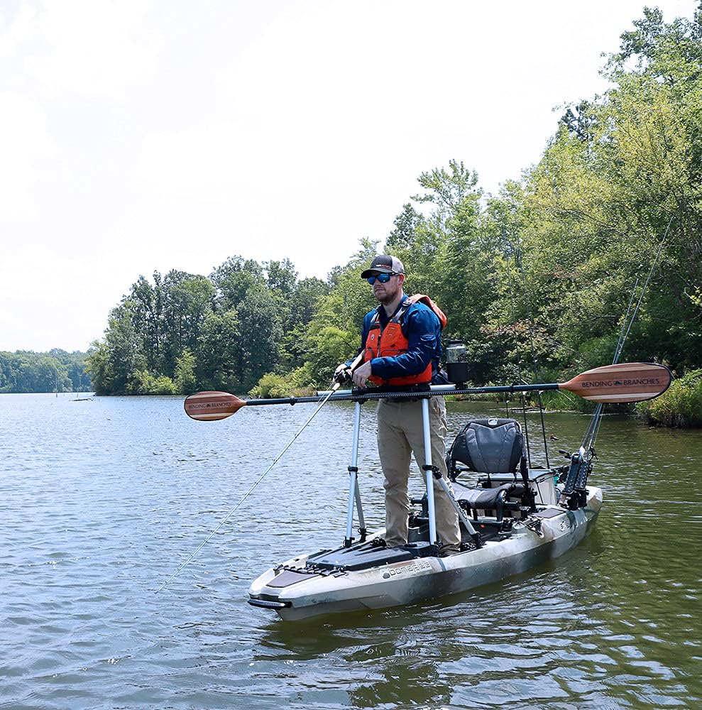 YakAttack CommandStand Universal Kayak Stand Assist Bar | Adjustable Width | Includes Paddle Holders & Accessory Mounts | Track or Flat Mount | Folding Frame | Made in USA
