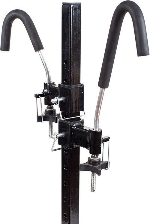 MaxxHaul 50027 Hitch Mount Bike Rack Platform - Style 2-Bike Rack for Cars Trucks SUVs Minivans with Hitch Tightener, Great For E-bikes With Standard Width Tires