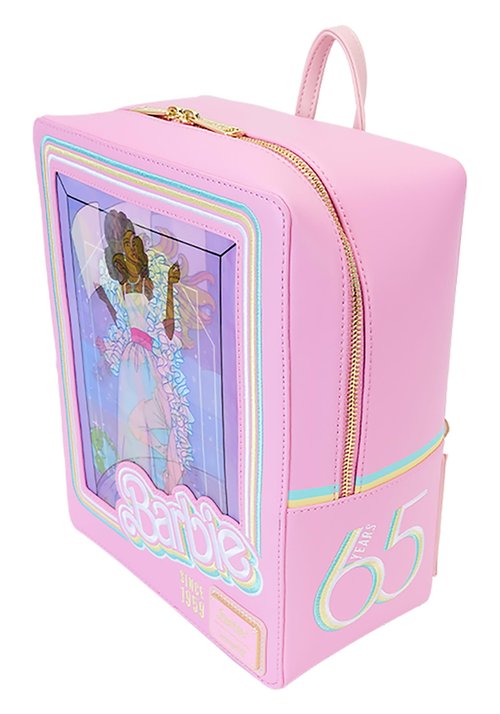 Loungefly Barbie 65th Anniv. Doll Box Triple Lenticular Mini Backpack | Barbie Accessories Standard