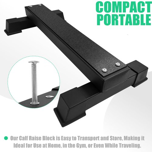 Steel Calf Raise Bar, Standing Calf Raise Platform Machine, Calf Raise Block Rack for Calf Stretching, Squat, Foot Stretch (22 inch)