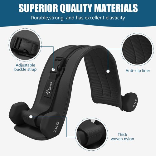 Exercise Hip Thrust Belt - Dumbbell Hip Thrust Belt, Thicken & Widen, Comfortable for Dumbbells, Kettlebells or Plates, Slip Padding, Gym or Home Workouts (black)
