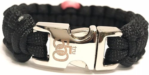 Breast Cancer Awareness Pink Ribbon Fitted Black Survival Jewelry Bracelet