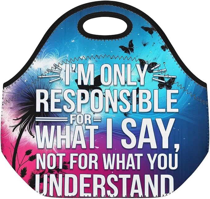 Neoprene Lunch Bags Thermal Insulated Lunch Tote Bag Reusable Washable Neoprene Picnic Bag for Women Men