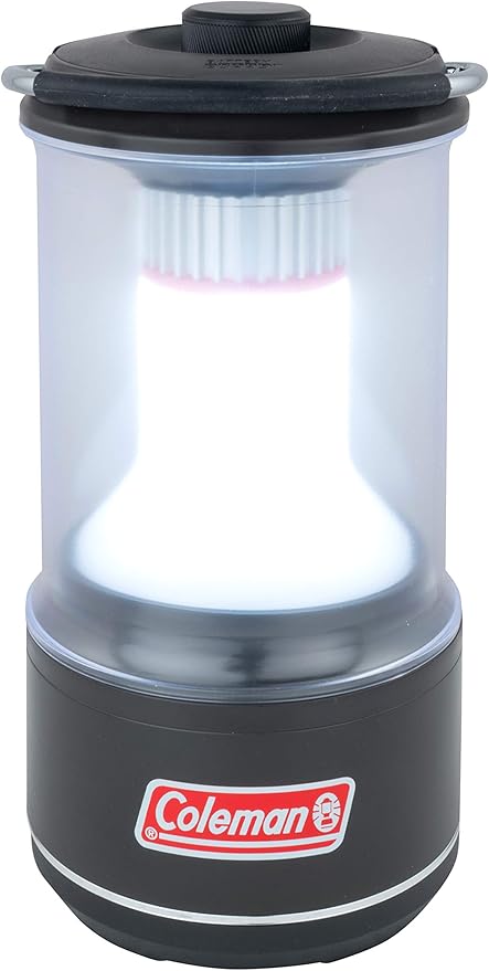 Coleman LED Lantern Batteryguard 600 Lumens, Super Bright High Power Cree Led Lamp, Portable Camping Light Lantern - Black, Small