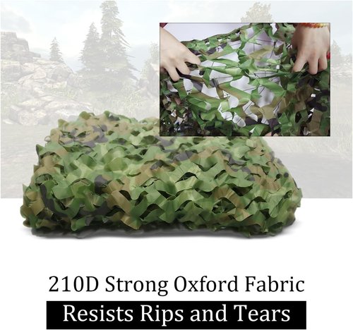 DUNCHATY Camo Netting, Camouflage Mesh Netting for Hunting Blinds, Woodland Mesh Perfect Camonetting for Camping Shooting Hunting, Military Theme Party Decoration Sun Shade Outdoor