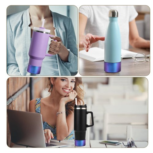 PEUTIER Chameleon Gradient Matte Luster Silicone Boot, Suitable for Stanley Tumblers 20-40oz and 12-24oz Water Bottle Bottom of 2.8-3in, Anti-Slip Glitter Bottom Protector Sleeve (1Pcs)