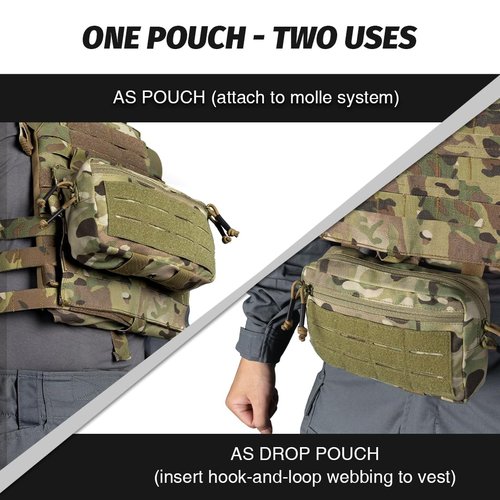 IDOGEAR OUTDOOR Tactical Dump Pouches MOLLE Admin Pouch Military Modular Utility Tools EDC Multi-Purpose Bag 500D Nylon(camo)