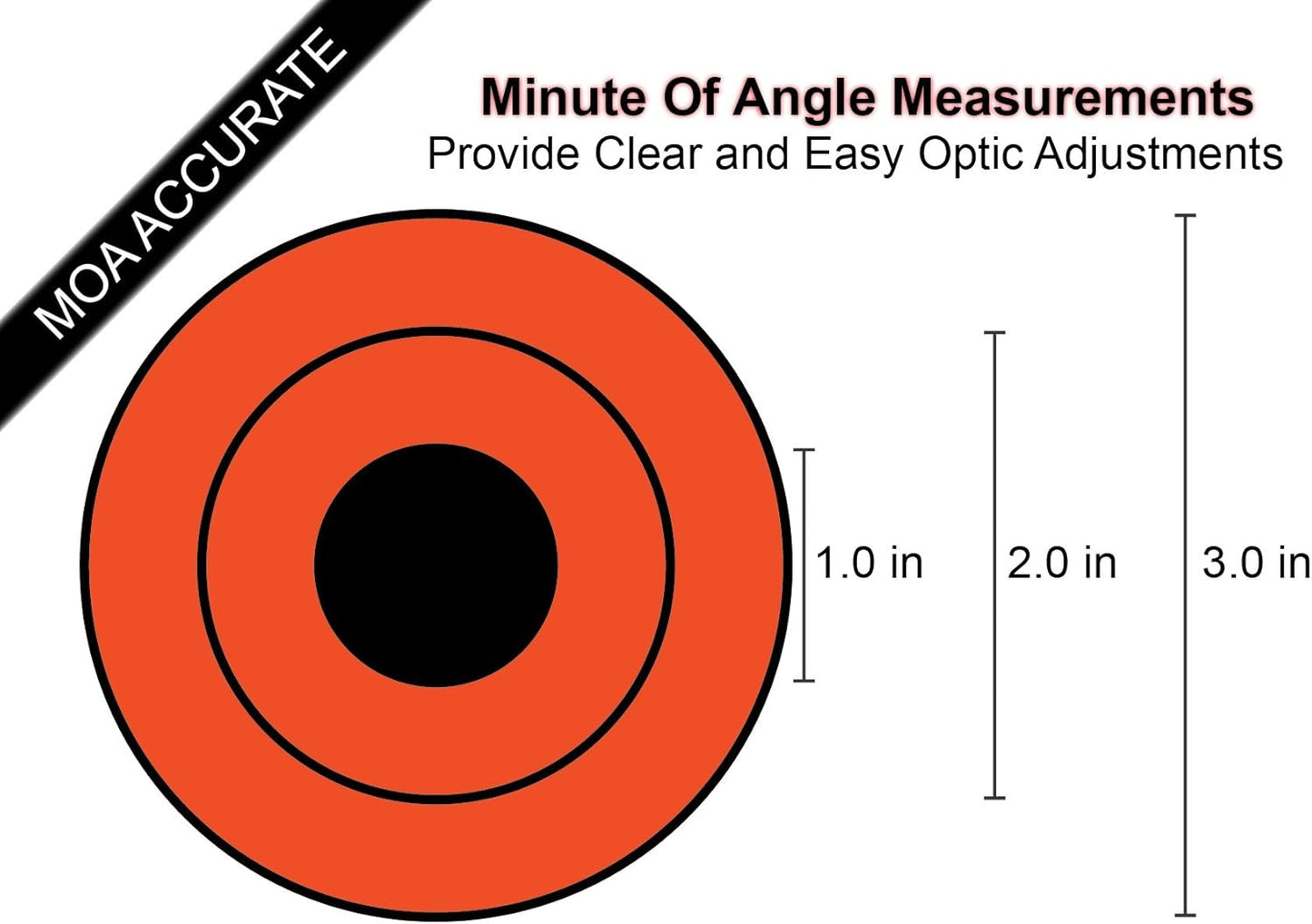 Trigger Press 220 Flat Pack 3 Inch Adhesive - Shooting Target Stickers - Blaze Orange - MOA Accurate - Protective Case with Accuracy Charts