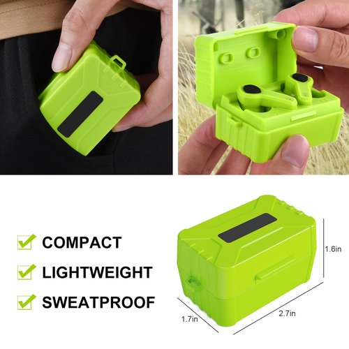 Electronic Shooting Ear Protection Earplug Active Noise Cancelling Earbuds for Shooting & Hunting, NRR 24dB, in Ear Hearing Protection for Gun Range (Green)