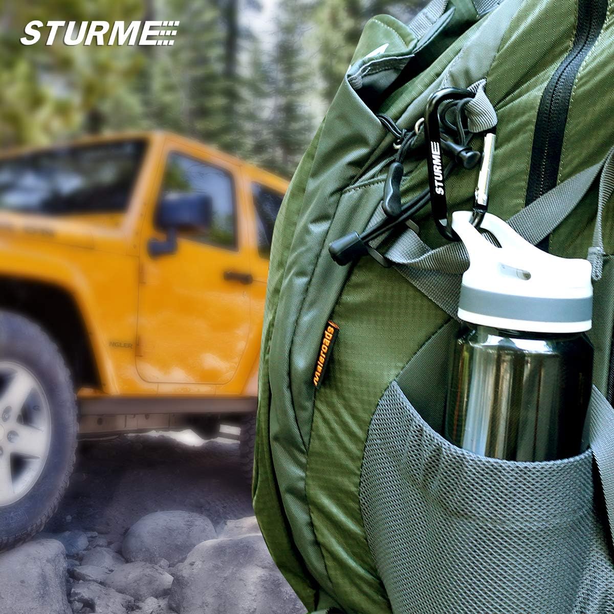 STURME 12pcs Carabiner Clip 3" Small Durable Carabiner Keychain Carabeaner Hooks