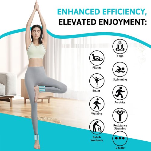 SOLY Wrist Ankle Weights for Women, Wearable Strong Arm & Leg Weights,Adjustable Wrist Weighted Bracelet for Yoga,Aerobics,Barre,Dance,Set of 2 (0.5LB Each)