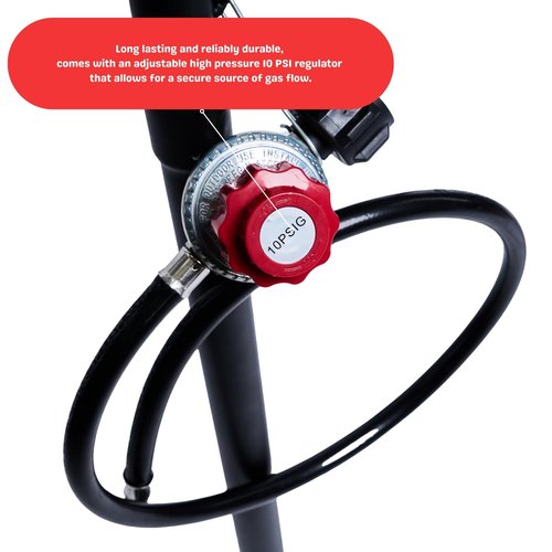 Propane Burner Stove Outdoor Portable Cooker Bbq Single Stove Gas Camping Cooking Professional Cast iron Lpg High Pressure 54,000 Btu