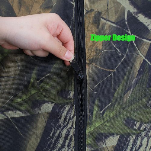 Cakmecwy Hunting Blinds, Deer Hunting Tree Stand Blind Cover, Universal Camo Tripod Deer Stand Accessories for Turkey, Elk, and Moose Hunting, Large Size with Silent Zips and 2 Pocket