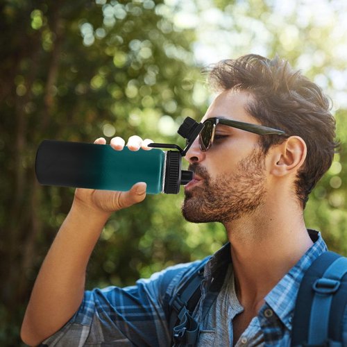 XccMe Spout Lid for Hydro Flask Wide Mouth Sport Water Bottles,2 Pack Replacement Lids for Most 12,14,16,18,20,22,32,40,64oz Wide Mouth Water Bottles with Handle Easy to Carry (Black2)
