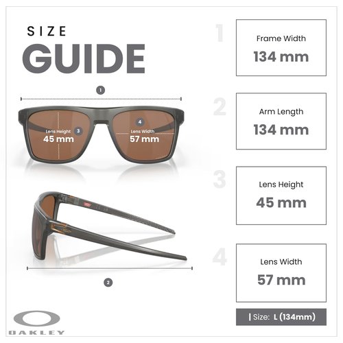OAKLEY Leffingwell OO9100 910002 57M Matte Grey Smoke/Prizm Tungsten Rectangle Sunglasses for Men+ Bundle Accessory Leash Kit, Microfiber Pouch