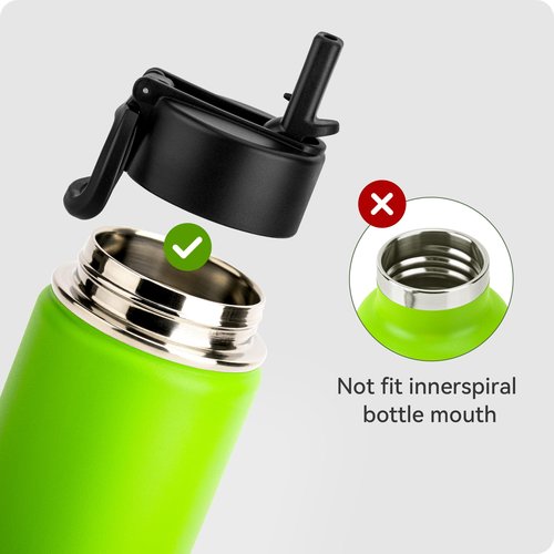 Snowfall Straw Lid for Hydro Flask Wide Mouth Water Bottles, Lids with Straw Compatible with Hydroflask 12 16 18 20 32 40 oz Wide Mouth Sports Water Bottles, 2 Straws and 1 Straw Brush