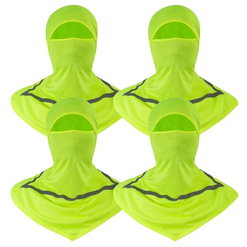 4Pcs Balaclava Summer Sun Protection Face Mask,Breathable Windproof Long Face Cover with Reflective Stripe,Cooling Motorcycle Fishing Sun Mask Men Women