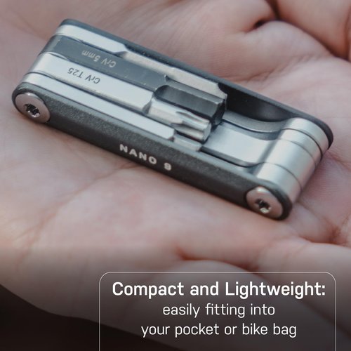 Topeak Nano 9 Multi-Tool - Compact CNC-Made Portable Tool with 9 Functions - Nano 9 (9 functions)