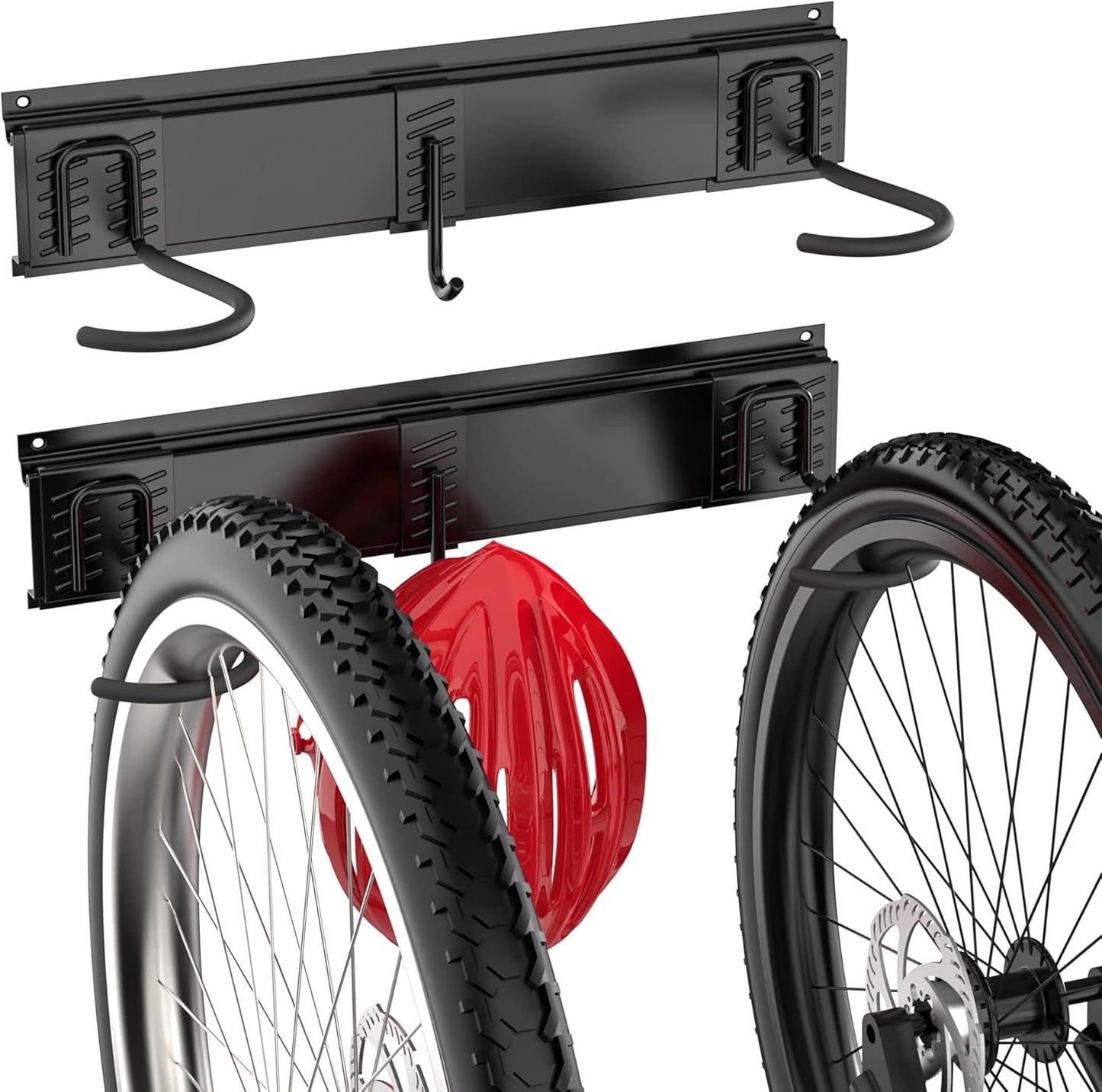 Ultrawall Stainless Steel Bike Storage Rack,6 Bike Storage Hanger Wall Mount for Home & Garage Holds Up to 300lbs, Black