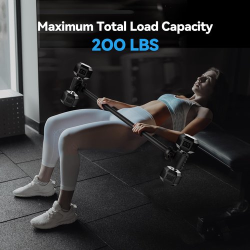 Dumbbell Converter Set， Convert Dumbbells to Barbell Set，Barbell Dumbbells Converter for Home Gym ， Weights Lifting for full Body Workouts，Adjustable weights & Up to 200 lb Capacity Weight Barbell，Collocation（exercise bands ）