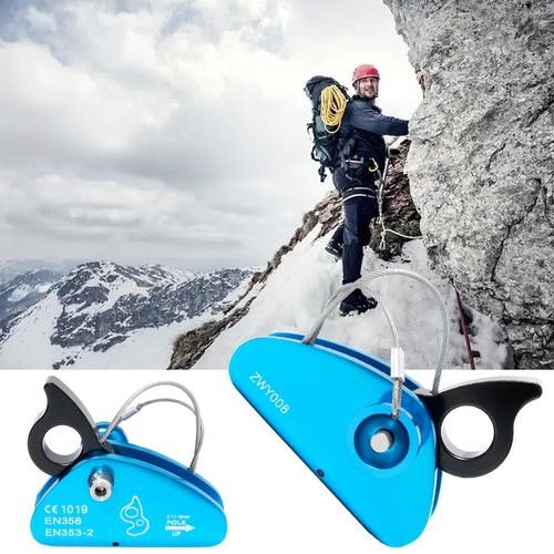 ZiBeiLe Detachable Rope Grab Ascender, Gravity Grabber Fits 11-13 MM Rope, 15 KN Load Capacity, Ideal for Rock Climbing, Tree Climbing and Rescue