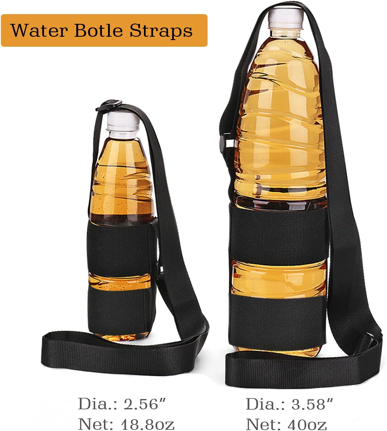 Water Bottle Carrier with Adjustable Shoulder Strap,Universal Bottle Sling,Perfect for Daily Walking Biking Hiking Travel (Exclude Bottle)