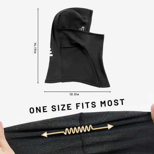 Chasenew Balaclava Ski Face Mask for Men Cold Weather Windproof Thermal Winter Motocycle Shiesty Mask Women Neck Gaiter Husband Gift, Black