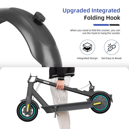 ulip Scooter Rear Fender Replacement Accessories with Tail Light with Brake Compatible with Segway Ninebot Max G30 G30D Scooter Gray