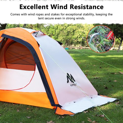 HIKERBRO Backpacking Tent - Lightweight & Waterproof Camping Tent, 2 Person 4 Season for Winter and Cold Weather, Double Layer, Outdoor Camping, Backpacking, Hiking, Green