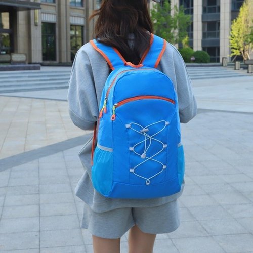 ＴｗｏＫａｔ TWO KAT Lightweight Packable Hiking Backpack 20L Bottle Holder, Water Resistant Daypack, Foldable Bags Travel Camping Outdoor (Blue)