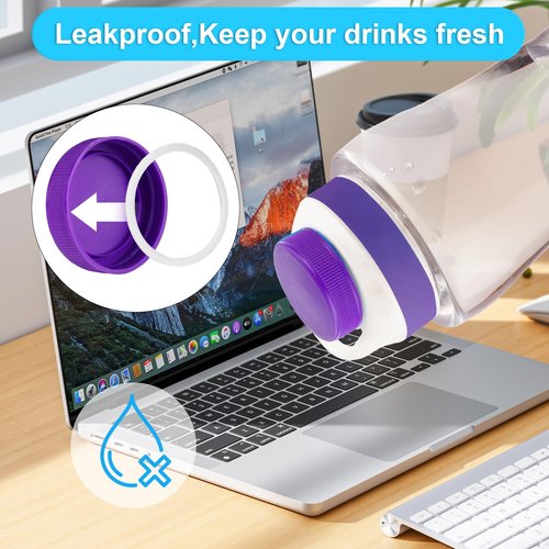 Lid for Cirkul Water Bottle - 4 Pack Cap Lid Replacements Compatible with Cirkul, Fits Cirkul Flavor Cartridges, Essential Accessories for Plastic and Stainless Steel Water Bottles