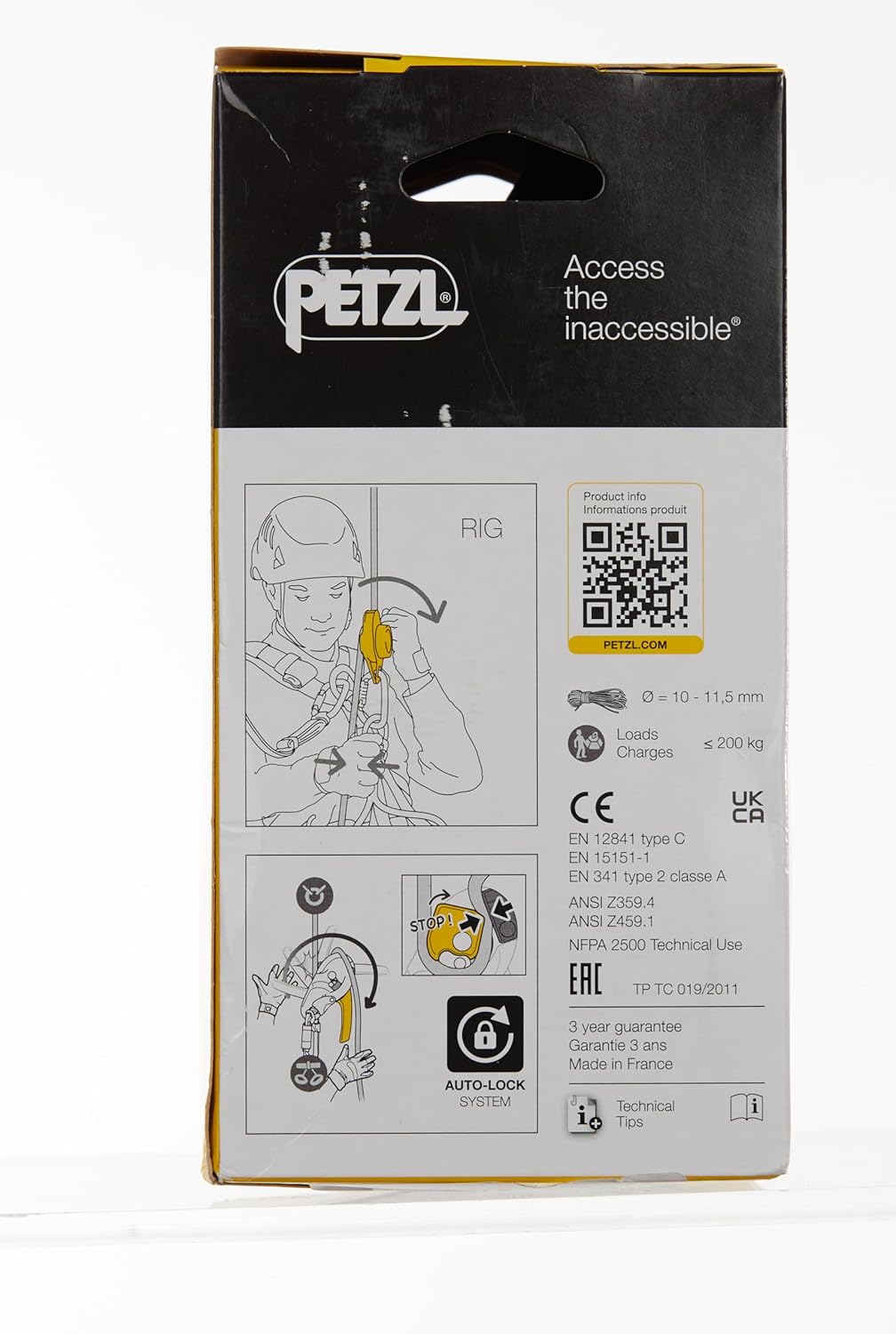 PETZL, Descender Rig, Compact self-braking descender