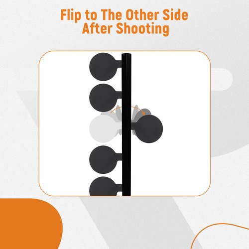 maXpeedingrods 6Pcs AR500 Dueling Tree Paddles 6" X 3/8" Steel Target DIY Shooting Target with Tubes (Black)