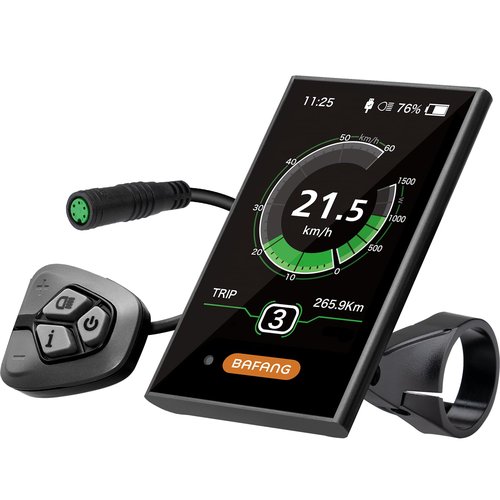 BAFANG Ebike Display DPC18 for BBS01B BBS02B BBSHD UART Version Mid Drive Motor, 0-9 Pedal Assist Levels E-Bike Computer Display