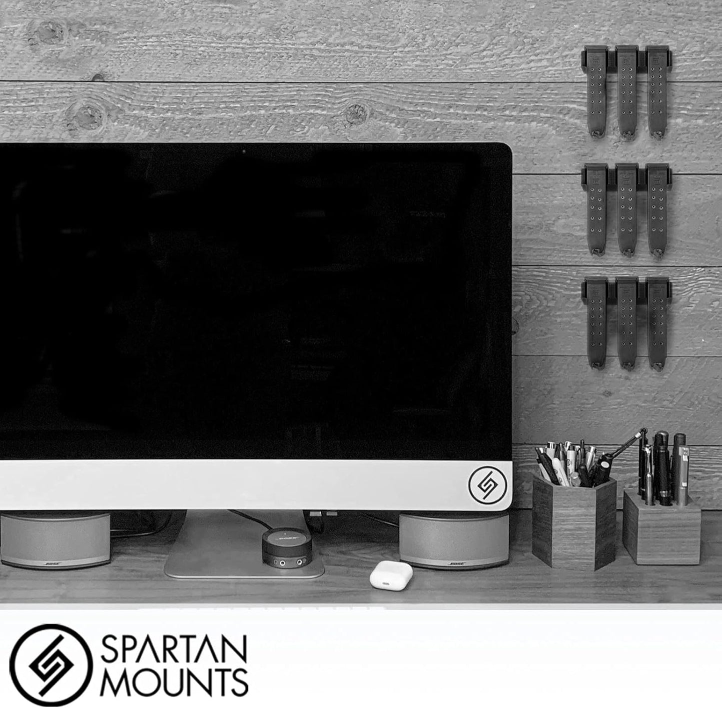 Spartan Mounts Compatible with Glock Magazines | Firearm Accessories, Wall Mount Mag Display for Gun Room, Ammo Storage, Gun Safe Armory Tactical.