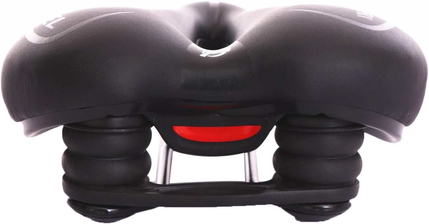 UNISTRENGH Big Bum Bike Saddle Seats Cruiser Suspension Shock Absorbing Ball Extra Wide Silica Gel Padded Cushion Bicycle Cycling