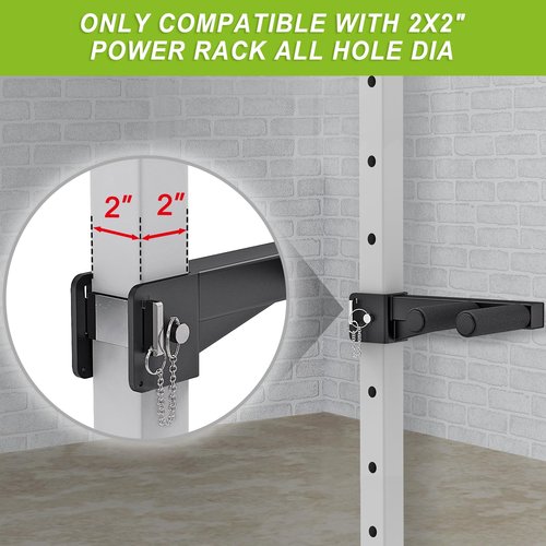 Lifeswell Dip Bar Attachment for 2" x 2" Power Rack, Non-Slip Wide & Narrow Grip Handles, 500 lbs Capacity, Squat Rack Attachment for Dips, Inverted Rows, Push-Ups
