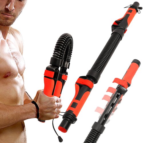 Adjustable Power Twister Bar - Upper Body Expander Equipment for Arm Chest, Spring Shoulder Forearm Bicep Strength Exercise Workout Training 66-110lb