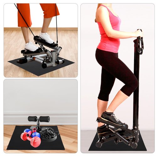 Anti-Slip Mat for Ellipse Leg Exercise Machine, 23.54x21.57 Inches Stable Exercise Equipment Mat for Under Desk Elliptical Machine Perfect for Home Workout Protect Floor