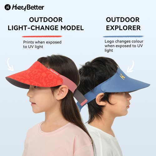 Sun Visor Hat for Toddler UPF53+ Packable Lightweight Kids Sport Cap Sun Protection Hats for Girls Boys (US, Alpha, One Size, Pink)