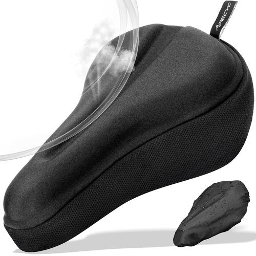 APECYC Gel Bike Seat Cover Bike Cushion Seat Extra Padding for Women & Men Comfort Bicycle Saddle Cushion for Mountain Cycling Spin Stationary Indoor Exercise Bikes