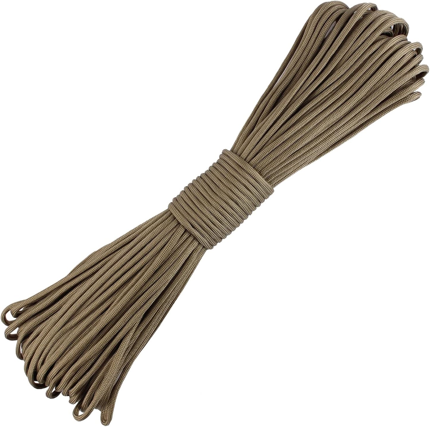 Paracord 9 Core 550 Parachute Cord Camping Rope 100FT (Black, 100feet)