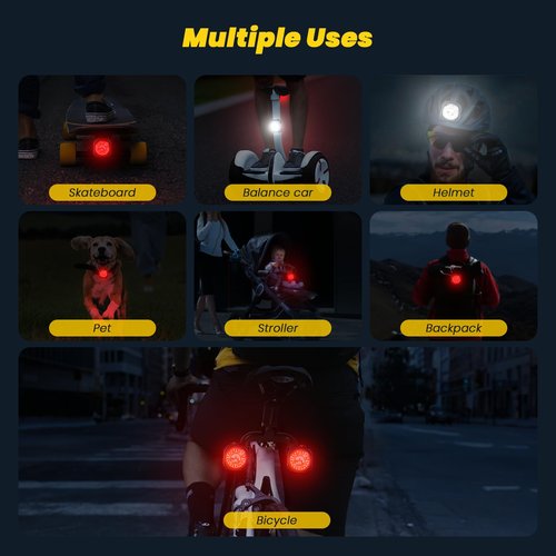 WhiteRhino Bike Lights System-Turn Signal,Taillight&Headlight,Sync Front&Rear Bike Light for Night Riding,3+2+1 Light Modes Rechargeable Bicycle Light with Remote Controller,IP67W/P Day/Night Mode,4pc