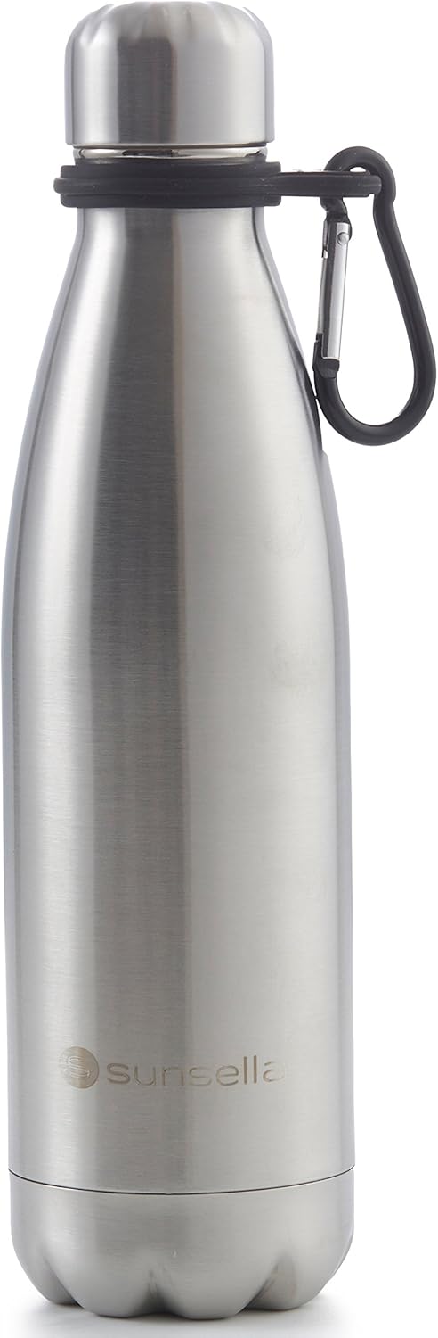 Silicone Water Bottle Carrier with Carabiner (2 Pack)