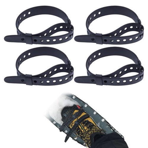 NICENEEDED 4 Pack 18 Inch Snowshoe Strap Kit, Adjustable Ski Boot Wraps Ties Multipurpose Snowshoes, Portable Shoe Grippers Replacement Straps for Women Men