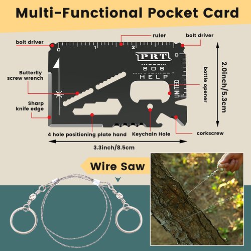 Survival kit,16 in 1 Professional Survival Gear Tool kit, Camping Gear, Camping Essentials, for Father's Day, Christmas, Hiking, Hunting