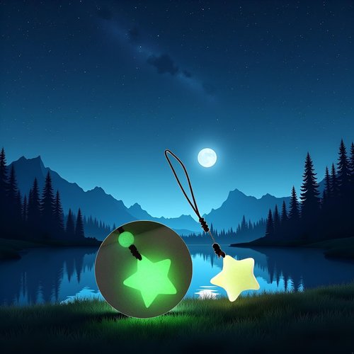 PurYupearl Luminous Star Keychain Fashion Handbag Pendant Unisex Key Chain Charm Key Chain Glow In The Dark Couple Pendant Accessory and Keychain Carabiners Outdoor Recreation