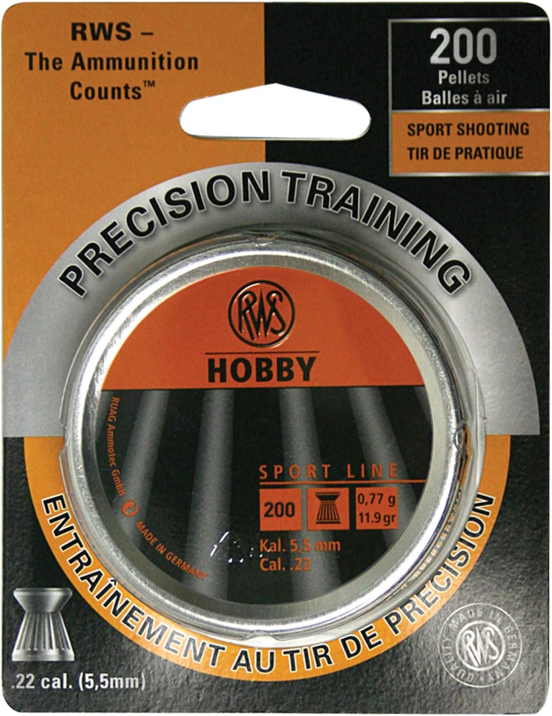 Rheinisch-Westfalische 2317400 RWS Hobby 2317400 Air Gun Ammo .177 Sport Line
